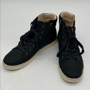 UGG Gradie Black High-Top Leather Trainers Women Size 9
